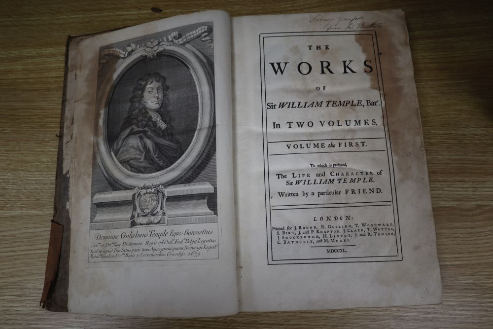 Baker (Richard), A Chronicle of the Kings of England and The Works of Sir William Temple in Two Volumes,